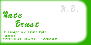 mate brust business card